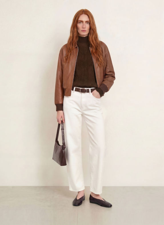 darling harbour Sweter z kaszmiru DARK BROWN