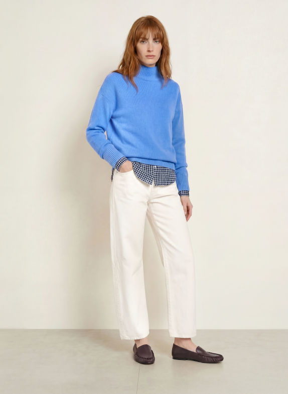 darling harbour Pullover mit Cashmere MID BLUE