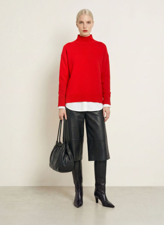 darling harbour Pullover mit Cashmere RED