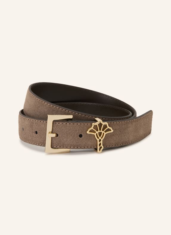 JOOP! Ceinture en cuir TAUPE / OR