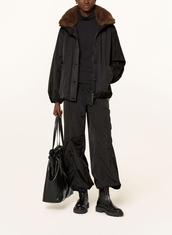 BLONDE No.8 Jacke DANTE mit Kunstfell SCHWARZ / BRAUN