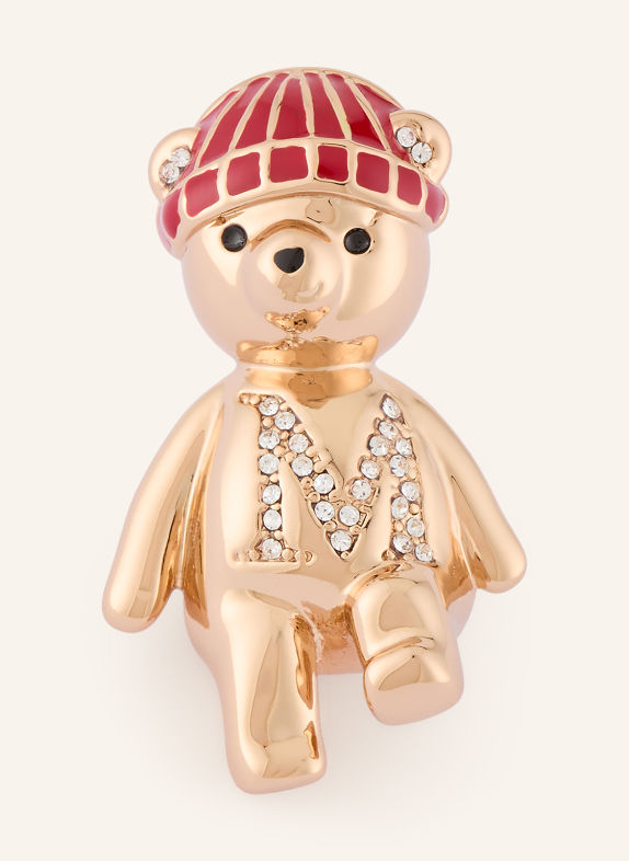 Max Mara Brosche SHINY GOLD / ROT / WEISS