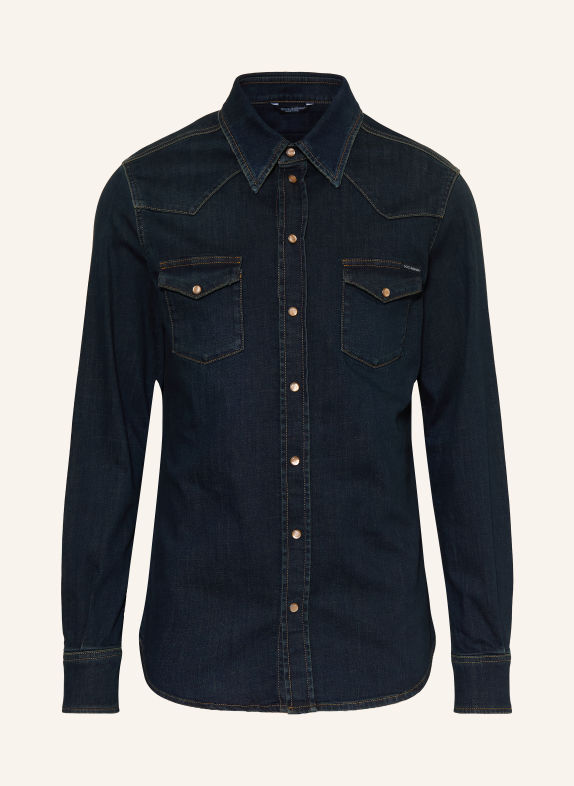 DOLCE & GABBANA Chemise en jean coupe extra slim BLEU FONCÉ