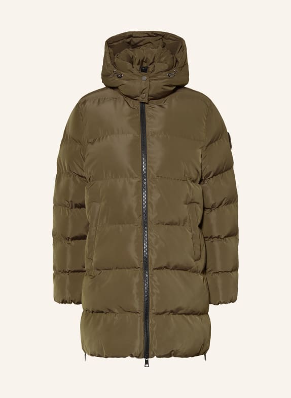 No.1 Como ISCHGL Quilted Coat with Detachable Hood TAUPE