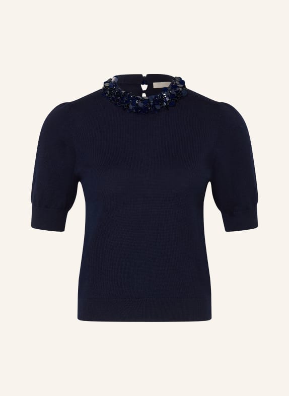 ULLA JOHNSON Strickshirt JUDE mit Pailletten DUNKELBLAU
