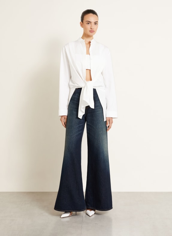 ALAÏA Wide Leg Jeans A24 DOCK BLUE