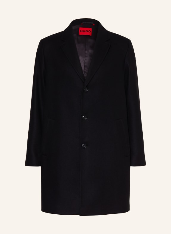 HUGO MALTE Wool coat BLACK
