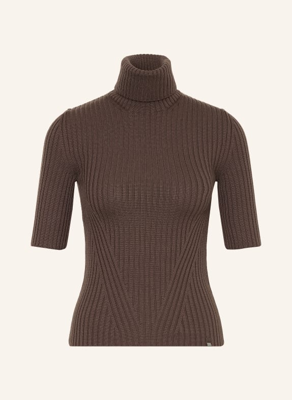 HERNO Haut en maille MARRON FONCÉ