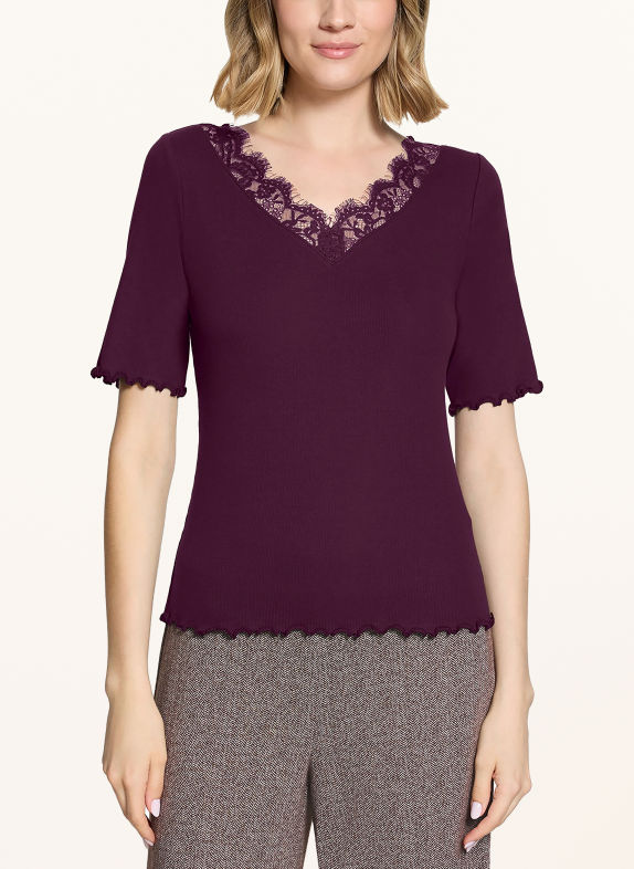 CARTOON T-shirt with lace DARK PURPLE