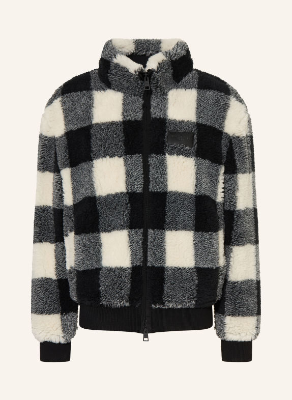 GIVENCHY Teddyfell-Blouson SCHWARZ / GRAU / WEISS