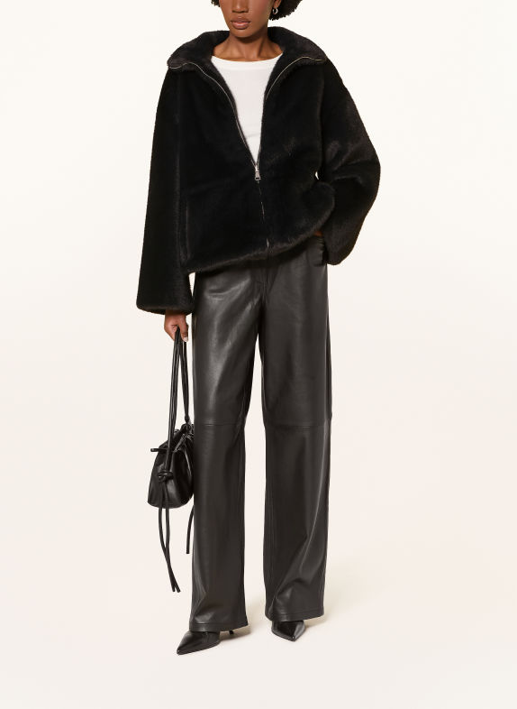 STUDIO AR Veste en fausse fourrure FRANKIE NOIR