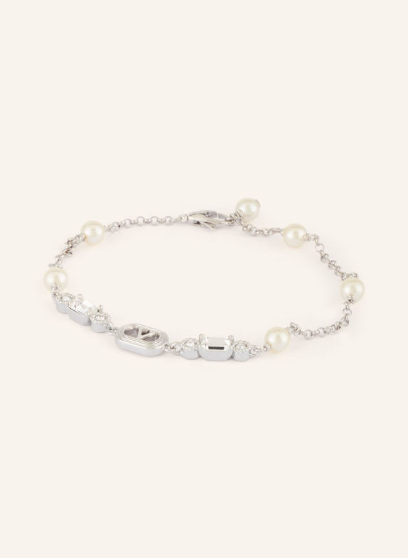 VALENTINO GARAVANI OVALETTE Bracelet SILVER / WHITE