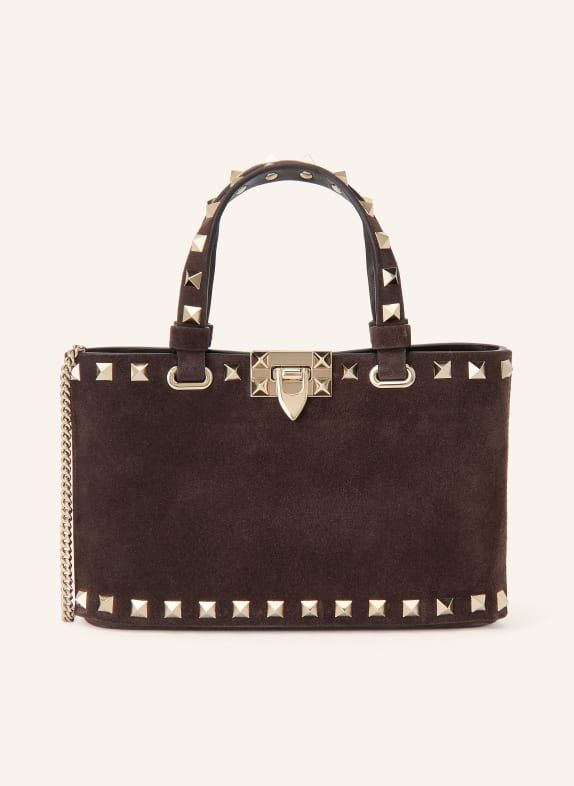 VALENTINO GARAVANI Umhängetasche ROCKSTUD MINI mit Nieten DUNKELBRAUN