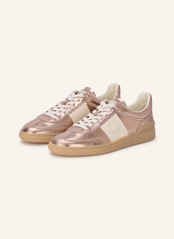 VALENTINO GARAVANI Sneaker ROCKSTUD UNTITLED mit Nieten ROSÉGOLD / ECRU