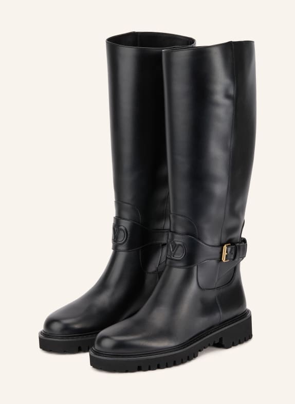VALENTINO GARAVANI VLOGO SIGNATURE Boots BLACK / GOLD