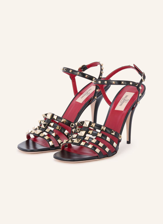 VALENTINO GARAVANI Sandaletten ROCKSTUD mit Nieten SCHWARZ