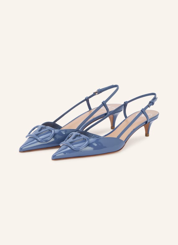 VALENTINO GARAVANI Slingpumps s páskem VLOGO SIGNATURE MODRÁ