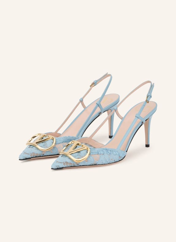 VALENTINO GARAVANI Slingbacks VLOGO SIGNATURE BLEU CLAIR / OR