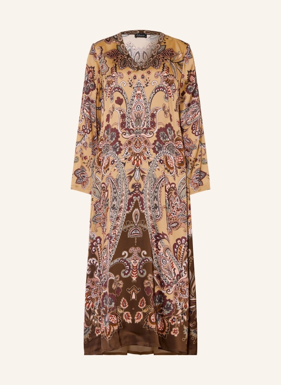 Grace Satinkleid ELLIE CAMEL / DUNKELBRAUN / ROSA