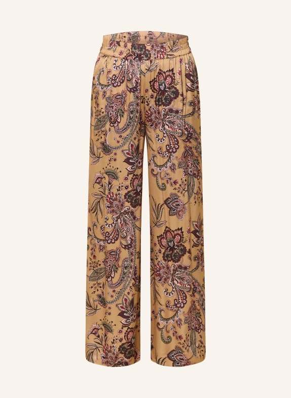 Grace ELLIE Satin Pants CAMEL / LIGHT PINK / LIGHT GREEN