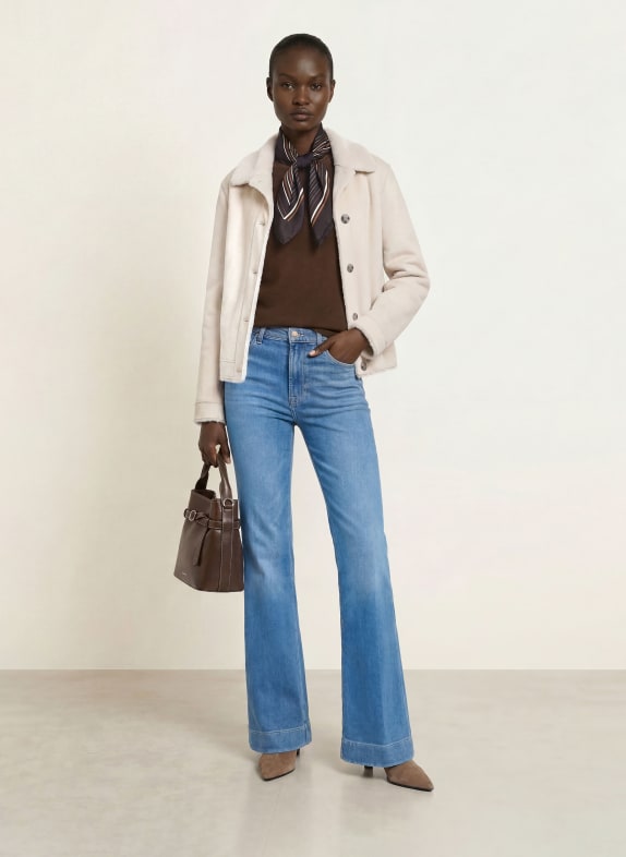 lilienfels Veste aspect cuir avec fourrure synthétique CRÈME