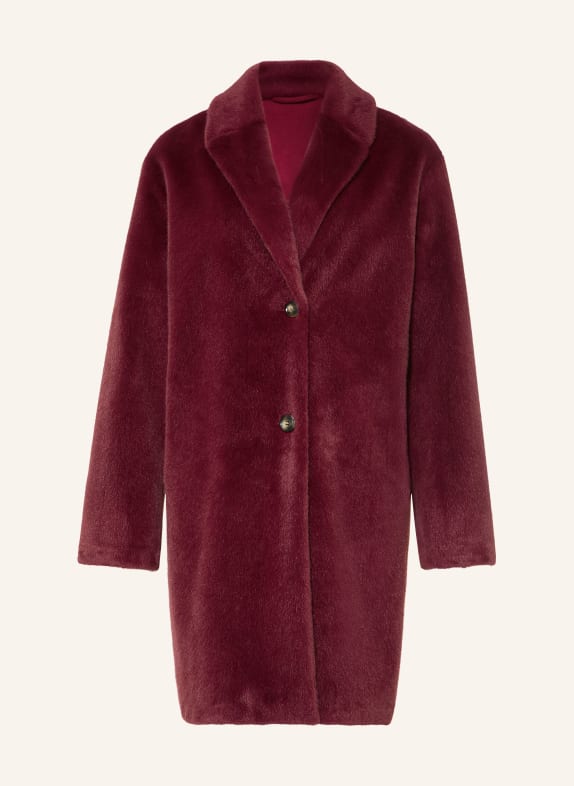 lilienfels Faux Fur Coat DARK RED