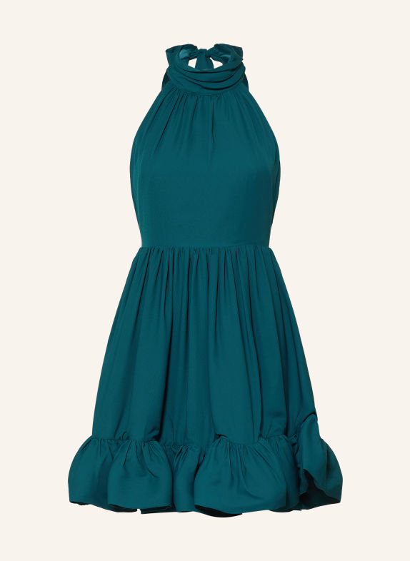 MALINA FERN Cocktail Dress with Flounces TEAL