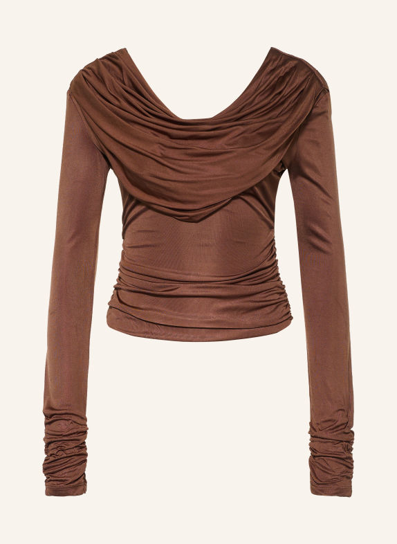MALINA SINGNE Long-sleeve shirt DARK BROWN