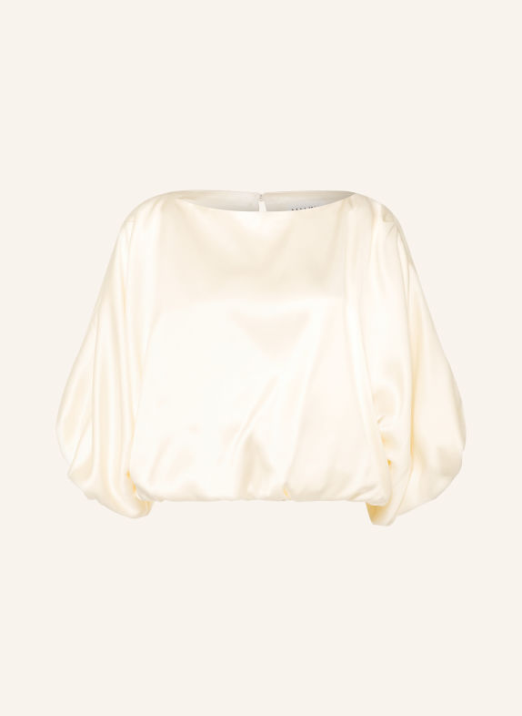MALINA HAVANNA Satin Shirt Blouse with 3/4-Length Sleeves CREAM