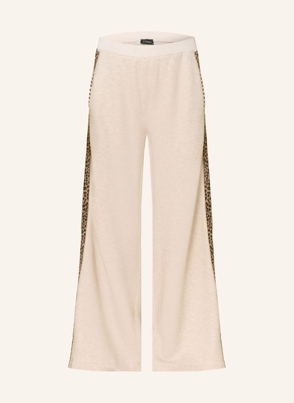 Grace Sweatpant met studs en galonstrepen CRÈME / GOUD / BRUIN
