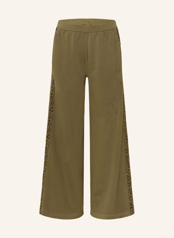 Grace Sweatpant met studs en galonstrepen OLIJF / GOUD / BRUIN