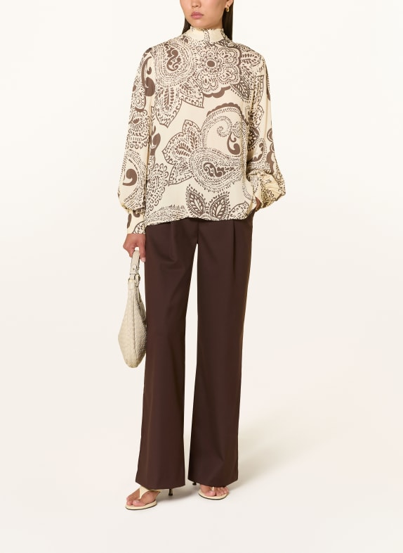 Grace Slipsblus PAISLEY ECRU / MÖRKBRUN