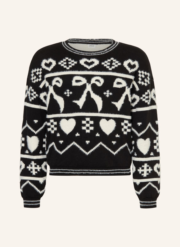 s.Oliver RED Pullover SCHWARZ / WEISS