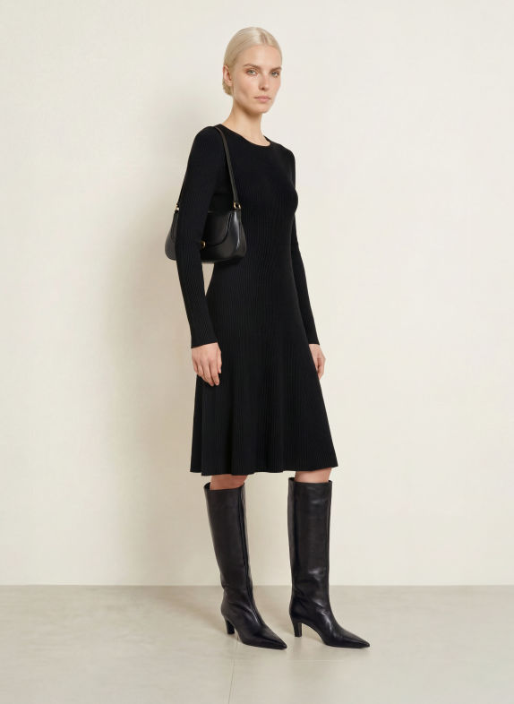 s.Oliver BLACK LABEL Strickkleid SCHWARZ