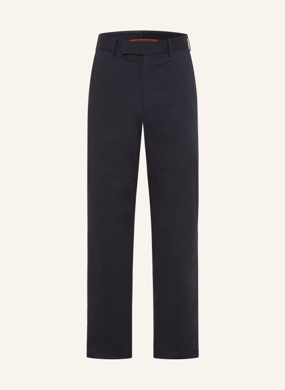 ZEGNA Pantaloni PREMIUM COTTON, croială regular ALBASTRU ÎNCHIS