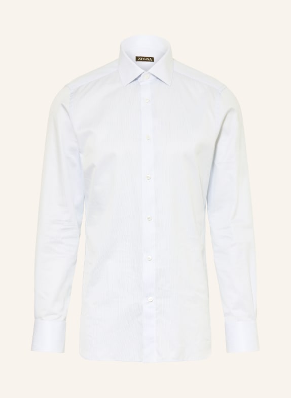 ZEGNA Skjorte i regular fit LYSEBLÅ / HVID