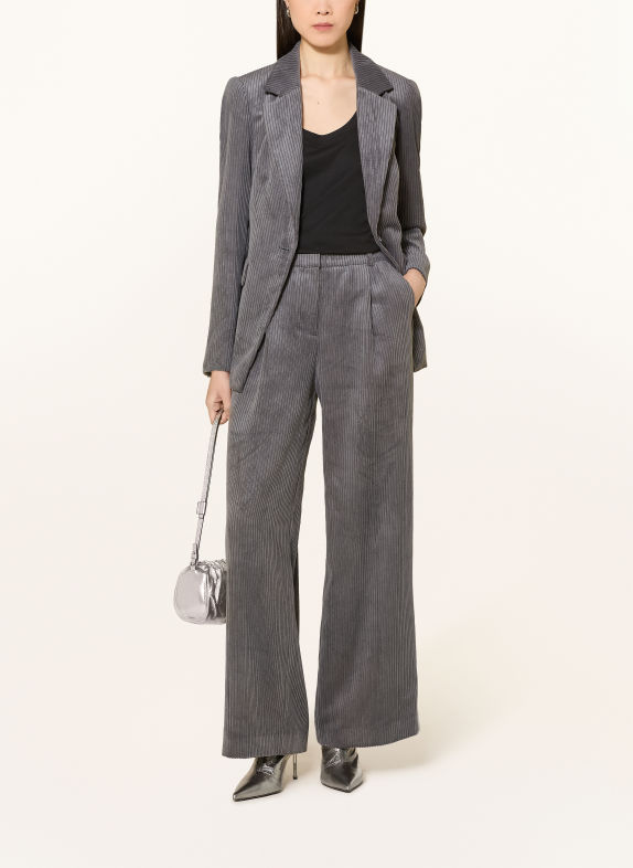 COMMA Marlenehose aus Cord GRAU