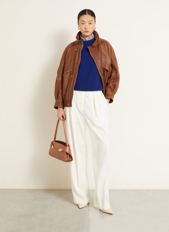 FERRAGAMO Axelväska HUG EAST WEST BRUN / GULD