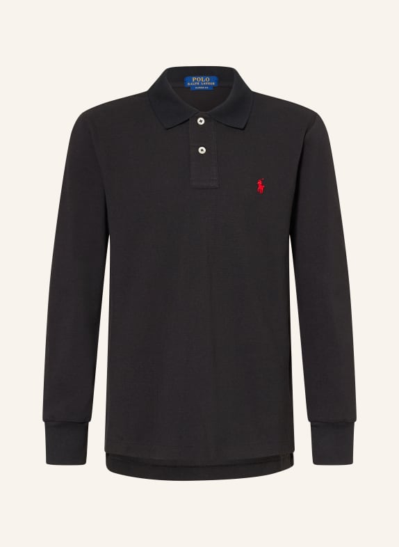 POLO RALPH LAUREN Piqué-Poloshirt SCHWARZ / ROT