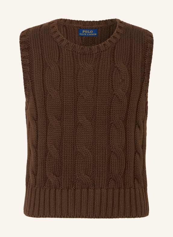 POLO RALPH LAUREN Pullunder HNĚDÁ