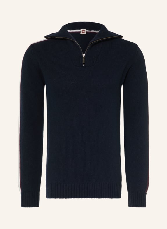 COLMAR Half-zip sweater DARK BLUE / DARK RED / WHITE