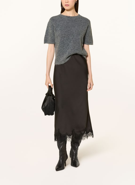 darling harbour Knit shirt with alpaca GREY MELANGE