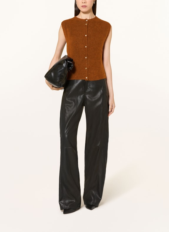 darling harbour Gilet en maille d'alpaga COGNAC