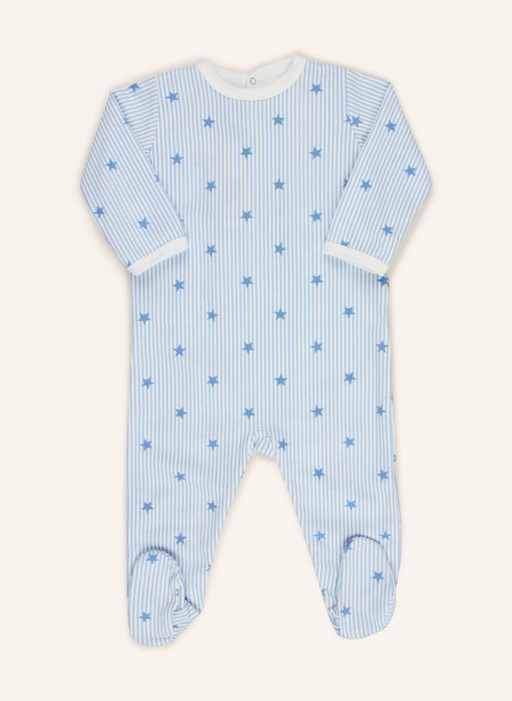 PETIT BATEAU Grenouillère en molleton BLEU / BLANC