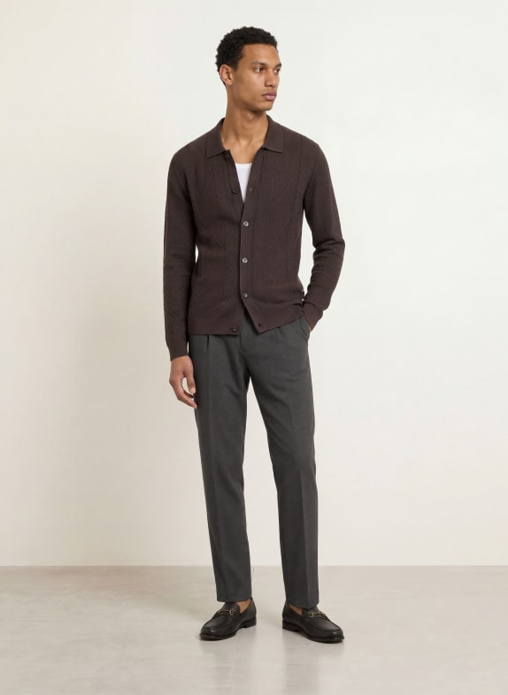 CINQUE Broek CISALTO Extra Slim Fit MARRON FONCÉ