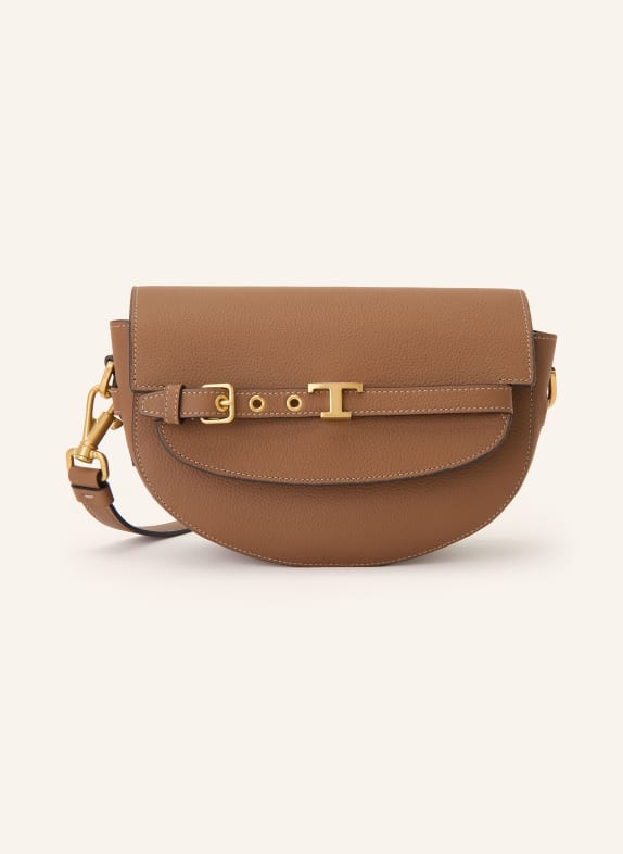 TOD'S Sac à bandoulière T SIGNATURE MARRON / OR