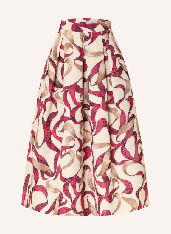 LUNATICA MILANO Rok DONKERROOD / BEIGE / CRÈME