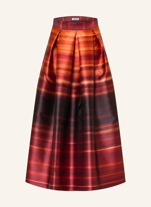 LUNATICA MILANO Plooirok ORANJE / MARRON FONCÉ / DONKERORANJE