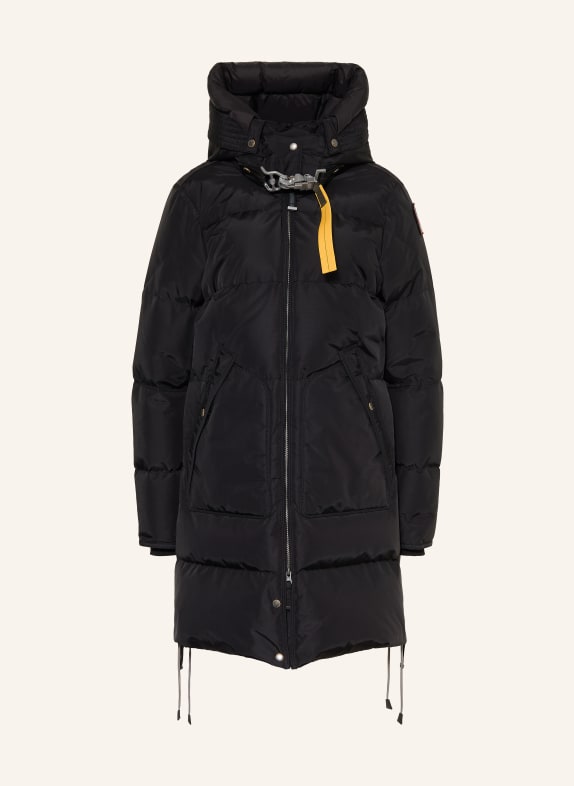 PARAJUMPERS Parka puchowa LONG BEAR z odpinanym kapturem CZARNY