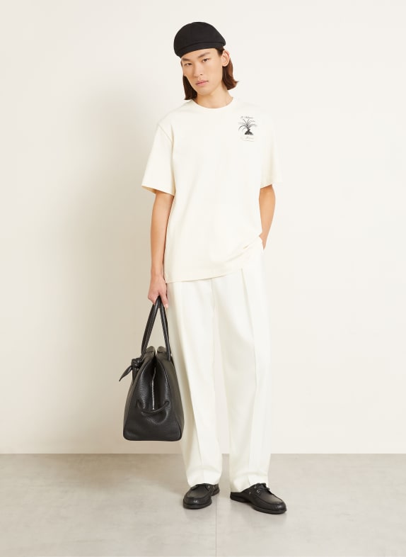 JACQUEMUS T-shirt LE TSHIRT PALMIER CRÈME / MARRON FONCÉ